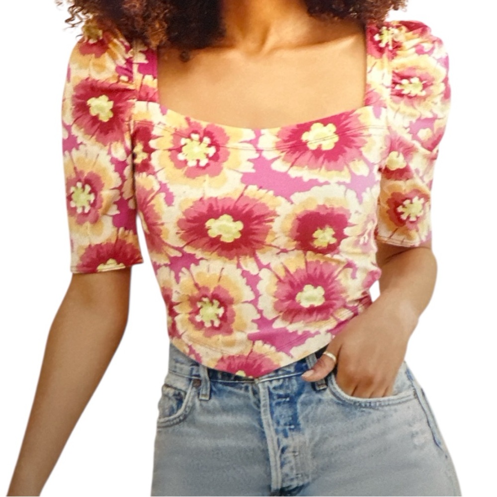 Free People Fitted Asymmetrical Blouse NWT